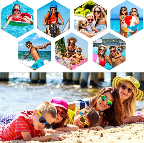 Miniatura 14 de GIFTINBOX Gafas de sol para niños a granel, paquete de 24 lentes de sol para niños, recuerdo de fiesta con protección UV para niños y niñas