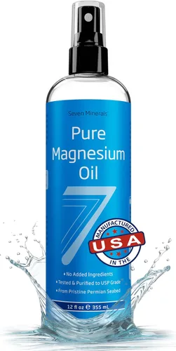 Aceite puro de magnesio USP, grande de 12 onzas, con libro electrónico gratis (idioma español no garantizado), excelente cura para un mejor sueño,