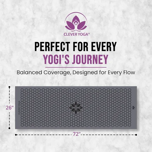 Miniatura 8 de Clever Yoga Toalla para esterilla de yoga caliente, agarre antideslizante para yoga caliente, absorbe el sudor, agarre de silicona de panal, se Gris