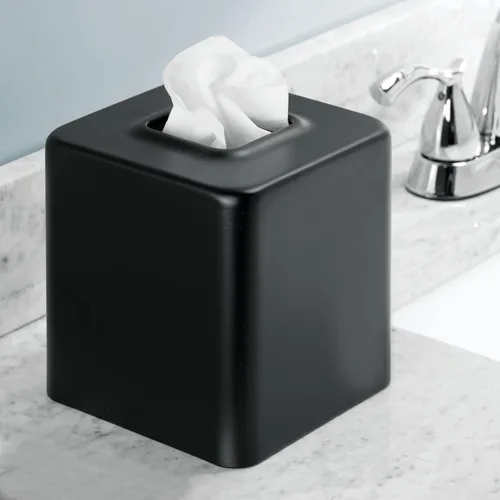 Miniatura 3 de mDesign Caja de Pañuelos — Soporte decorativo para caja de pañuelos para dormitorios, baños y más — Cubierta cuadrada para caja de pañuelos