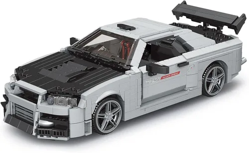 Miniatura 2 de Mould King 10113 MOC Supercar Kit de bloque técnico de carreras, modelo coleccionable, juego de construcción de autos de carreras para adultos