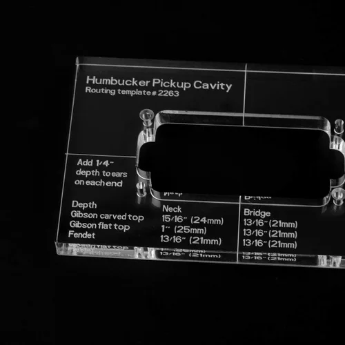 Miniatura 3 de Musiclily Plantilla de enrutamiento Humbucker de acrílico precisa Pro CNC para cuerpo de guitarra eléctrica Para el cuerpo