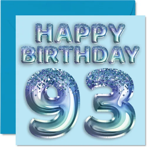 Miniatura 208 de Stuff4 Tarjeta de primer cumpleaños para niños, globo de fiesta con purpurina azul, tarjetas de feliz cumpleaños para niño de 1 año, nieto, hijo, 57