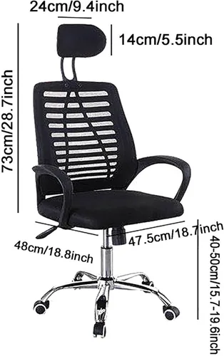 Miniatura 7 de Gaming Chair Ergonomic Computer Chair with Headrest and Lumbar Support, Ergonomic Mesh Desk Chair PC Game Chair for Home Office Study Bedroom Pink