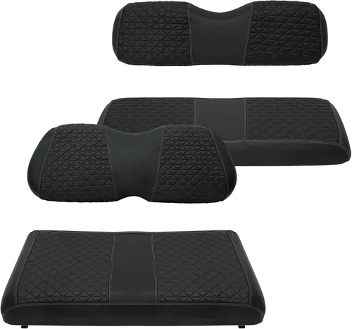 Miniatura 10 de XUANYUDG0769 Fundas de Asiento Delantero y Trasero para Carrito de Golf para EZGO TXT/RXV Club Car DS/Precedent Yamaha G29, Hechas de Vinilo