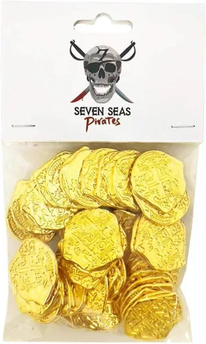 Toy Metal Shiny Gold Action Treasure Coins - Juegos y Fiestas - 100 fichas