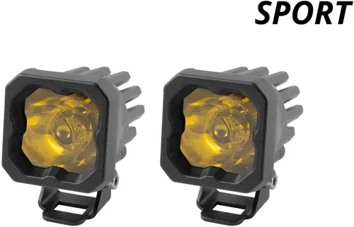 Miniatura 2 de Diode Dynamics SSC1 Luz LED deportiva estándar amarilla (par), inundación con retroiluminación ámbar