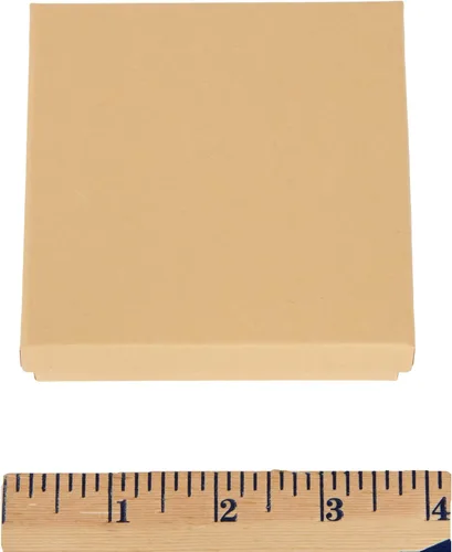 Miniatura 8 de SSWBasics Cajas de regalo de dos piezas de papel kraft rellenas de algodón, 3 x 3 x 1 pulgada (caja de 100), hechas de material 100% reciclado