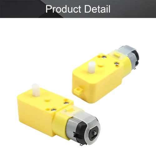 Miniatura 3 de Fielect Motor eléctrico de CC de 3 a 6 V TT Motor de engranajes 1:120 de doble eje para Arduino Smart Car Robot Juguetes Coches Modelos de chasis
