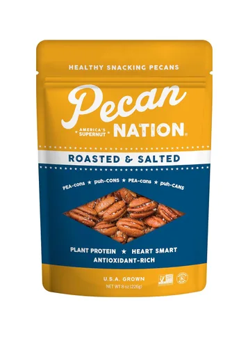 Miniatura 14 de Pecan Nation Mitades de nuez pecana de Georgia tostadas con canela, 16 oz., Natural, Sin conservantes, Ricas en antioxidantes, Sin OMG, Aperitivo
