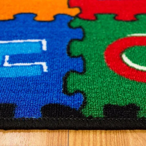 Miniatura 5 de champion rugs Kids/Baby Room/Daycare/Classroom/Playroom Sit Spot Area Rug Letters Numbers Puzzle Play Mat Fun Educational Non-Slip Gel Back