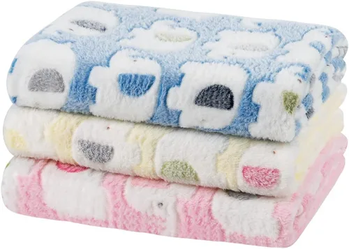 Miniatura 23 de Dono 1 paquete de 3 mantas para perros, manta de forro polar suave y esponjosa para mascotas, tapete cálido para dormir, diseño de huellas