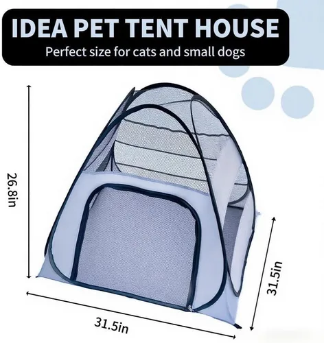Jaulas para gatos al aire libre para interiores y exteriores, tienda de campaña portátil con malla transpirable, kit de supervivencia para gatos,