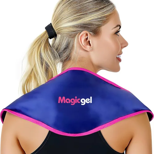 Miniatura 10 de Magic Gel Bolsa de hielo para el cuello, bolsa de hielo para el hombro, envoltura refrescante para el cuello, anillo enfriador, almohadilla fría
