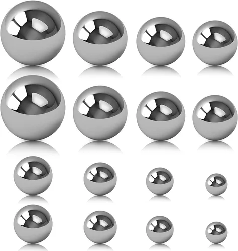 Miniatura 8 de SATINIOR Bolas para hacer anillos de moneda, bola de mancha de puño de mono, surtido de 3/4, 5/8, 9/16, 1/2, 7/16, 3/8, 5/16 y 1/4 pulgadas, bola