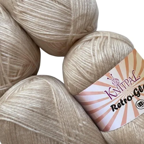 Retro-Glam Hilo Metálico para Crochet, Paquete de 4 (1280 Yardas / 14.11 Onzas), Patrones Gratuitos - Hilo Brillante para Tejer - Peso Ligero 3 DK