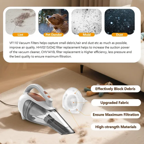 Miniatura 2 de Blutoget-Fit - Filtro de repuesto CHV1410L HHVI315JO42 VF110 para herramientas eléctricas Black&Decker -VF110 Aspiradora de mano inalámbrica CHV1510