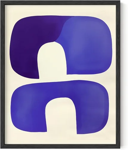 Miniatura 43 de HAUS AND HUES Arte abstracto moderno para pared, arte de sala de estar azul y verde, obra de arte moderna para paredes, imagen minimalista para sala