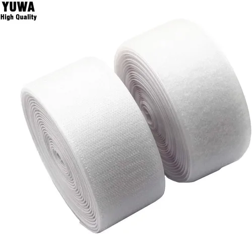 Miniatura 4 de Yuwa Cinta mágica de velcro blanca de 2 pulgadas de ancho para coser, nailon para manualidades, no adhesiva (9 yardas) (blanco)