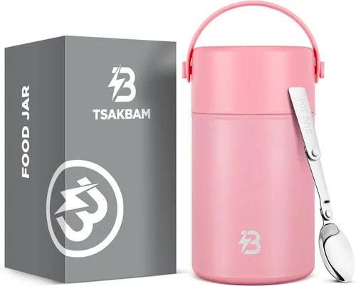 Miniatura 13 de Termo para comida caliente, frasco térmico para sopa de almuerzo de 29 onzas, recipiente aislado de boca ancha para comida caliente con cuchara
