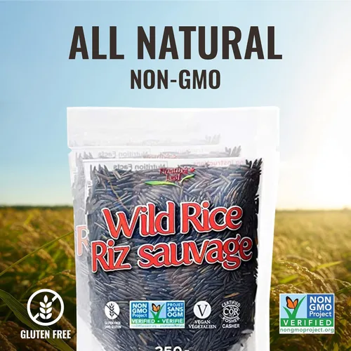Miniatura 8 de 1 paquete de 8 onzas de arroz silvestre, todo natural, sin gluten, sin OMG, kosher y vegano puro de grano largo, alimento saludable para toda