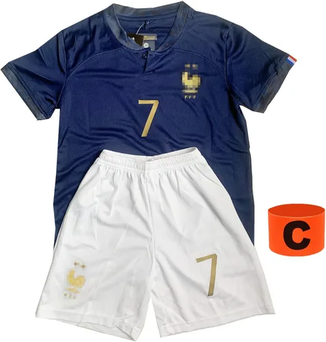 Camiseta de fútbol para niños, camiseta de fútbol FR, corta para jóvenes, uniformes para fanáticos de niños grandes y jóvenes
