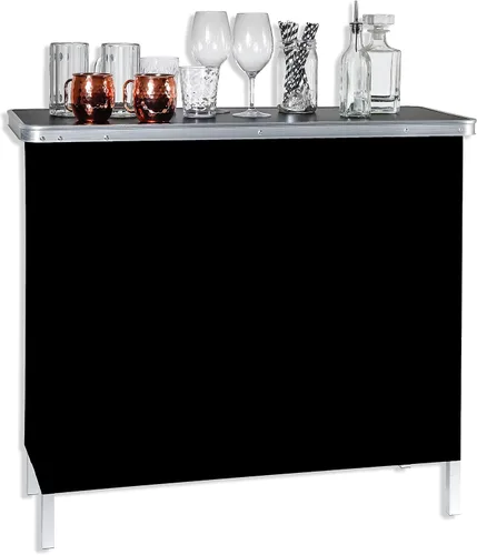 Miniatura 6 de Trademark Innovations Mesa alta de bar portátil, Aluminio, Negro