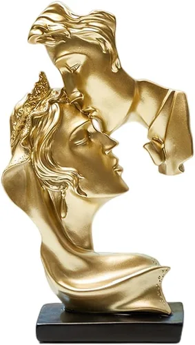 Miniatura 11 de Escultura de beso para parejas, arte abstracto, escultura de pareja, decoración de estatua de resina, estatua romántica utilizada para decoración