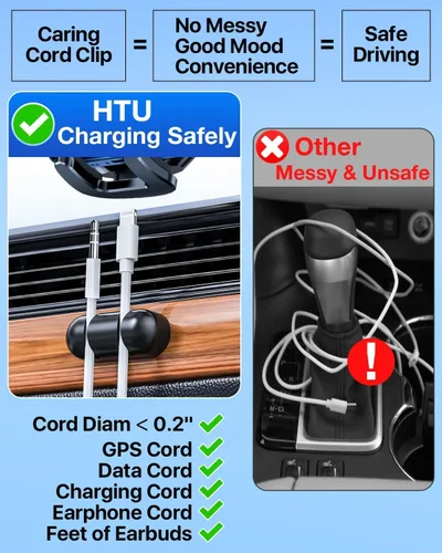 Miniatura 8 de HTU Soporte para teléfono de automóvil de grado militar, gancho de acero más fuerte y más largo: soporte de ventilación para automóvil, soporte