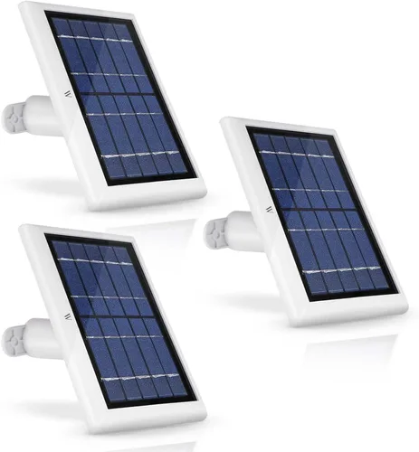 Wasserstein Panel solar compatible con la batería de la leva del foco del anillo, batería de la leva del anillo y Reolink Argus Pro (paquete de 3,