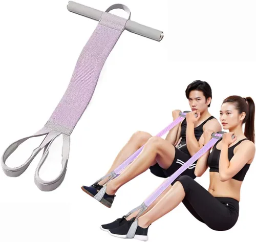 Miniatura 9 de 2025 Nueva Banda de Resistencia de Pedal de Yoga con Manija, Banda de Tela Anti-Rotura Elástica para Abdominales y Fuerza, Cuerda de Tracción