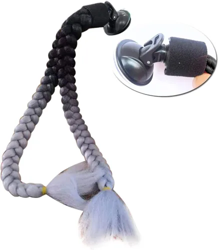 Miniatura 9 de Casco de coleta de motocicleta, casco de bicicleta, trenzas de pelo utilizado para cualquier casco/diseño reutilizable de 24 pulgadas, 2 piezas