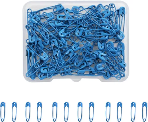 Miniatura 9 de Alfileres de seguridad pequeños, mini pines de seguridad de 0.75 pulgadas para ropa, pasador de seguridad de café, juego de acero niquelado