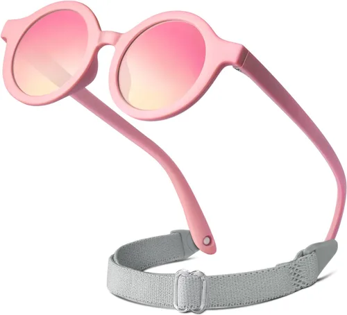 Miniatura 15 de RIVBOS RBK068 - Gafas de sol polarizadas UV400 para bebé, marco suave con correa segura para bebés y recién nacidos (0-24 meses)