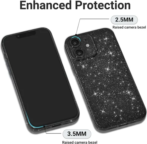 Miniatura 5 de Svanove Funda para iPhone 11 con Purpurina, Brillante Femenina Linda con Brillo Resplandeciente Reluciente Luminosa Funda de Teléfono para Mujeres