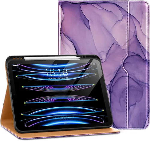 Miniatura 32 de DTTO para iPad Pro 12.9 6ª / 5ª / 4ª / 3ª generación Funda 2022/2021/2020/2018, Funda de cuero tipo folio con soporte integrado para lápiz Apple