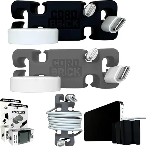 CordBrick Rellenos para Calcetines para Adultos Gestión de Cables Soporte de Cable con Peso Envoltorio de Cable Soporte para Teléfono - Organizador
