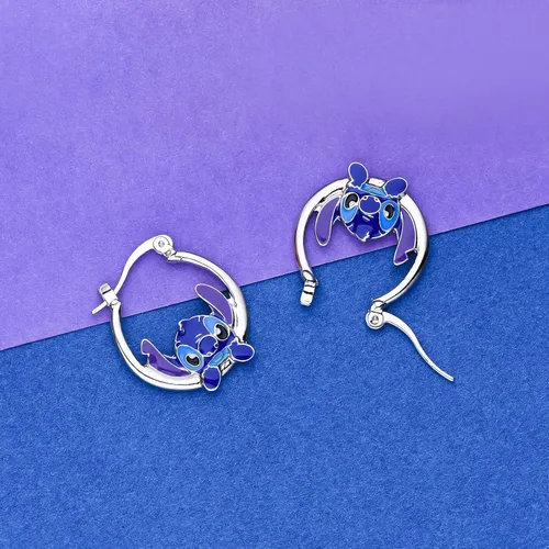 Miniatura 3 de Pendientes de puntada para niñas, regalos de puntada Ohana Means, aretes de aro para familia, joyería de puntada, regalo de cumpleaños para hija