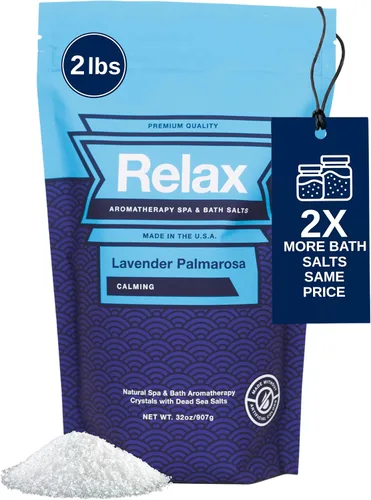 Miniatura 10 de Relax Spa & Bath Paquete variado de sales de baño de aromaterapia para bañera de hidromasaje, baño o spa, cuatro bolsas de 2 libras infundidas