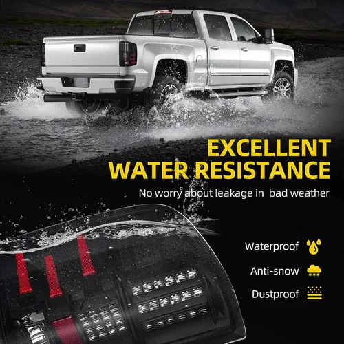 Miniatura 4 de DWVO Conjunto de luz trasera LED compatible con Chevy Silverado 1500/07-10 Silverado 2500 HD y 3500 HD