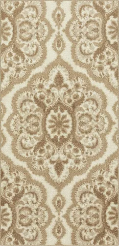 Miniatura 61 de Maples Rugs - Alfombra antideslizante Vivian, para pasillo o entrada, patrón de medallones [fabricada en Estados Unidos], 2 x 6 pies, color gris