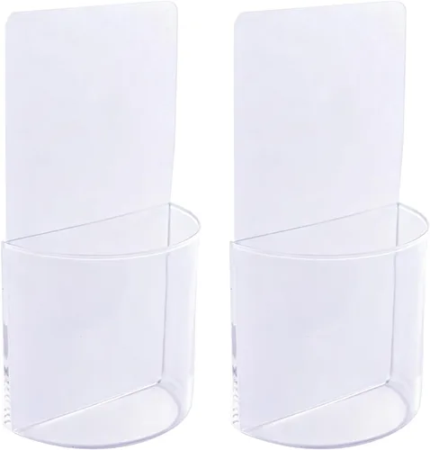 Soporte para control remoto de pared, sin daños, paquete de 2 unidades, soporte remoto adhesivo transparente para cama, caja de almacenamiento