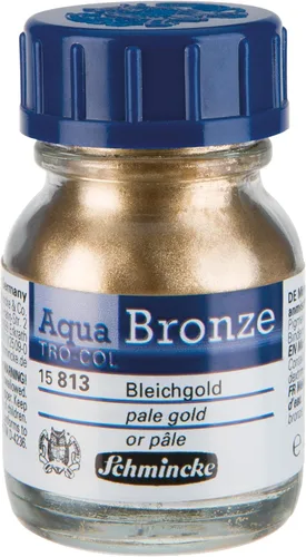 Miniatura 16 de Schmincke - Aqua-Bronze, oro pálido rico, 20 ml, 15 812 032, efectos metálicos brillantes en pinturas gouache y acuarela, papel, cartón, tabla