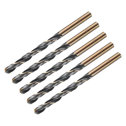 Miniatura 10 de uxcell 24 brocas de vástago recto, 0.118 in, titanio dorado y nitruro negro, acero de alta velocidad (HSS) 4341 con vástago de 0.118 in