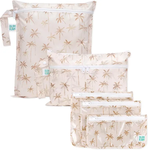 Miniatura 25 de Bolsa impermeable húmeda Bumkins y bolsas de mano húmedas secas para bebé, viaje, traje de baño, pañales de tela, piezas de bomba, piscina, ropa