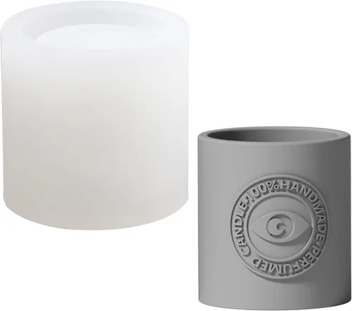 BOOWAN NICOLE Tarro de vela Molde de silicona para macetas de hormigón, herramientas de fabricación de almacenamiento de cemento casero SH0815