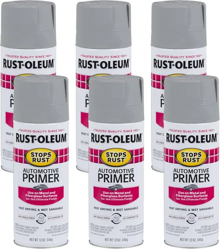Miniatura 16 de Rust-Oleum 2081830 - Spray de imprimación para automóvil que detiene el óxido, 12 onzas, gris claro plano