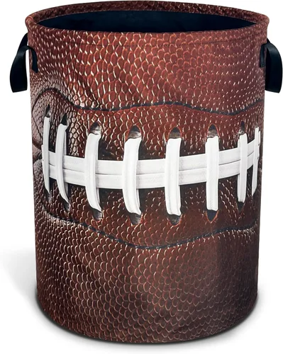 Cesta de lavandería de fútbol americano, plegable, de tela Oxford, divertida bolsa de lavandería, cesta de almacenamiento de ropa, organizador para