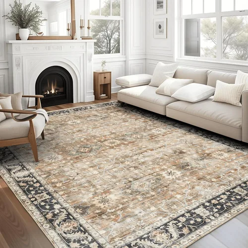 Miniatura 22 de ReaLife Rugs Alfombra pasillo lavable a máquina - Sala de estar, dormitorio, baño, cocina, entrada, oficina - Acolchada de pelo bajo, resistente a