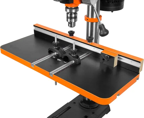 Miniatura 5 de WEN 4208T - Prensa de taladro de mesa de hierro fundido de 2.3 amperios y 8 pulgadas y 5 velocidades y mesa de prensa de taladro de 24 x 12 pulgadas